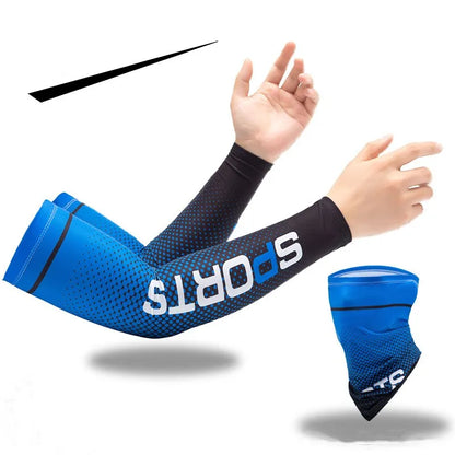 Unisex Cooling Arm Sleeves Sports Running UV Sun Protection Outdoor Hiking Fishing Cycling Arm Sleeves Protection