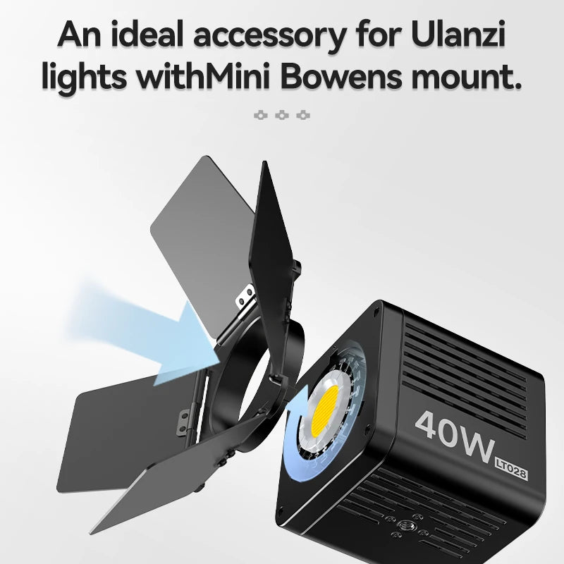 Four-Blade Light Barrier – Mini Bowens Mount for LT028 40W COB LED