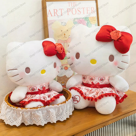 Cute Rose Cat Character Plush Stuffed Doll Toy
