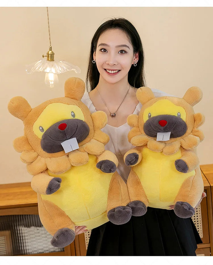70cm Kawaii Pokemon Bidoof Plush Toy Bidoof Stuffed Doll Sleeping Pillow Cute Plushie Kids Birthday Gift for Children Wholesale
