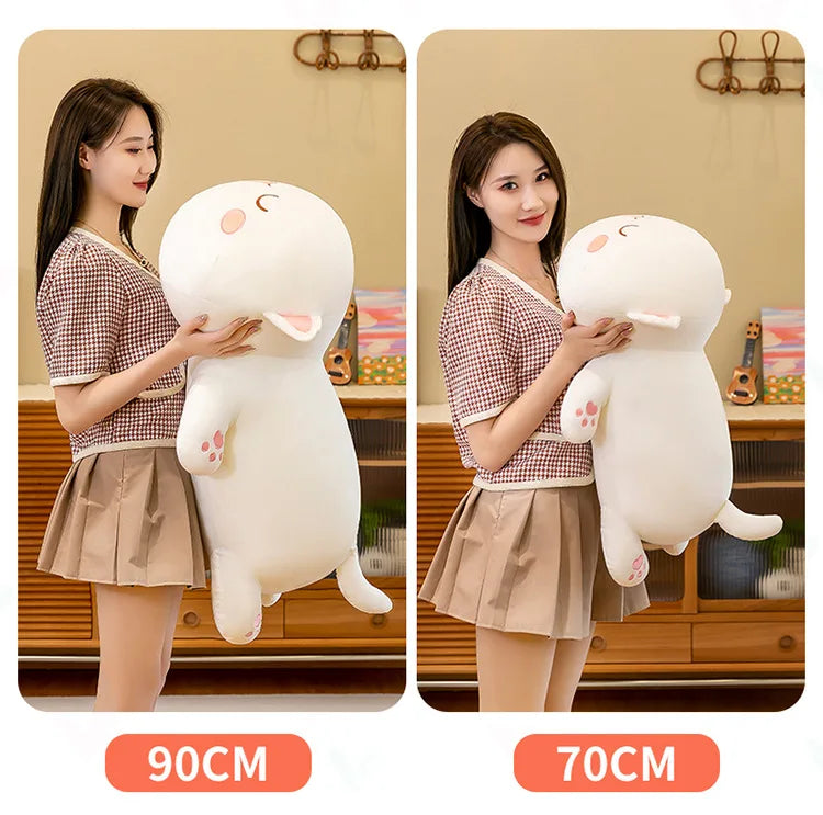 Cute Black White Cat Plush Pillow Stuffed Doll Toy