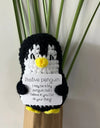 3 Pcs Crochet Flower Penguin Doll Decoration Desk Accessories Kawaii Positive Energy Pengniu Doll Home Room Decor Christmas Gift
