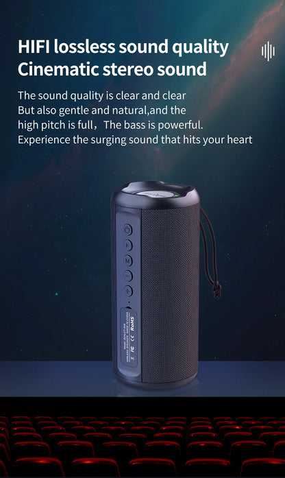 Portable Bluetooth Speaker IPX4 Waterproof 6 hours 10w super loud sound Wireless Speaker for phone TF card