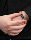 Bracelet Metal Stainless Steel Wood Strap Jewelry