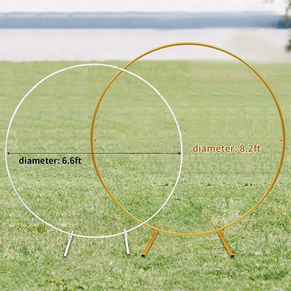 Wedding Iron Ring Arch Decoration Birthday Party Decorative Backdrop Balloon Support Kit  Shower Decor Festive Party Props