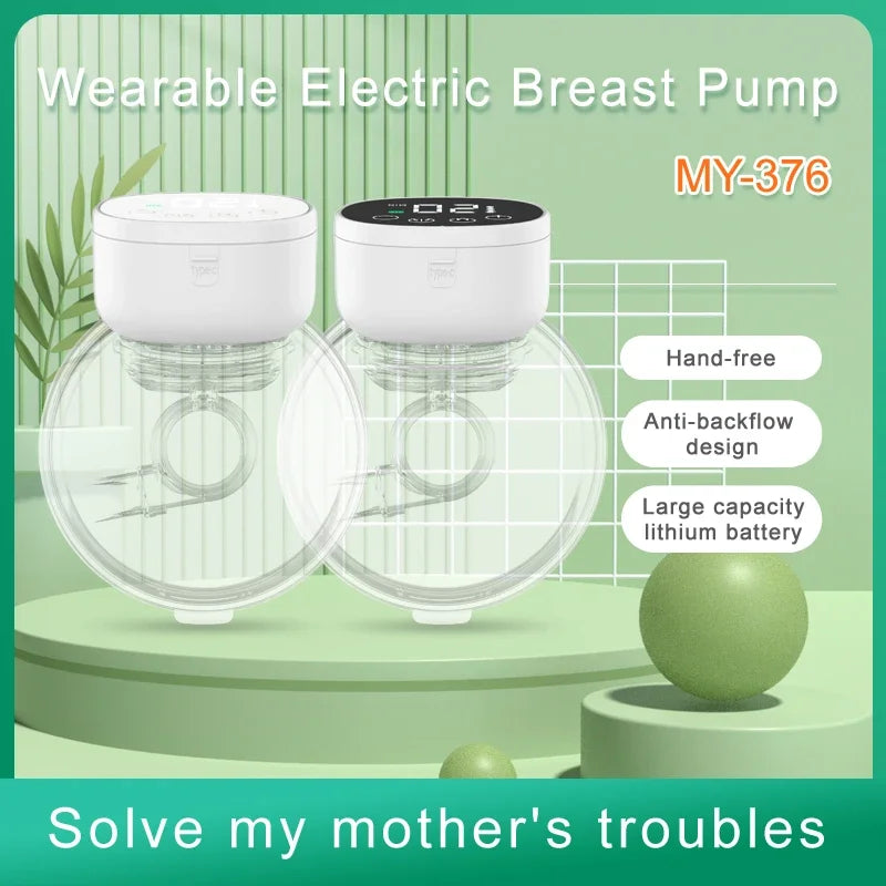 Bilateral Hands-free Wearable Breast Pump Electric Fully Automatic Integrated Breast Pump Portable Breast Pump  Breast Feeding