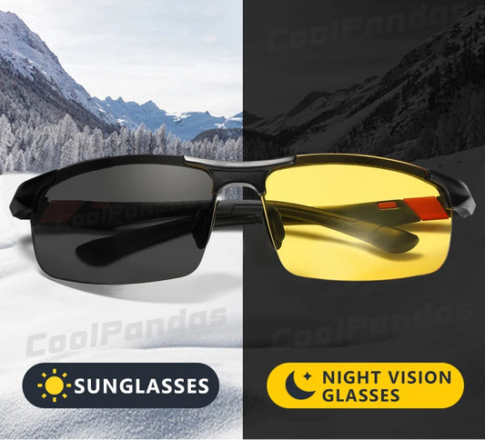Aluminum Photochromic Polarized UV400 Day Night Driving Sunglasses for Men Women