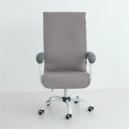 Office Chair Cover Anti-slip Long Boss Office Chairs Pad 1piece with Elastic Strap Swivel Computer Dust Armchair Slipcover