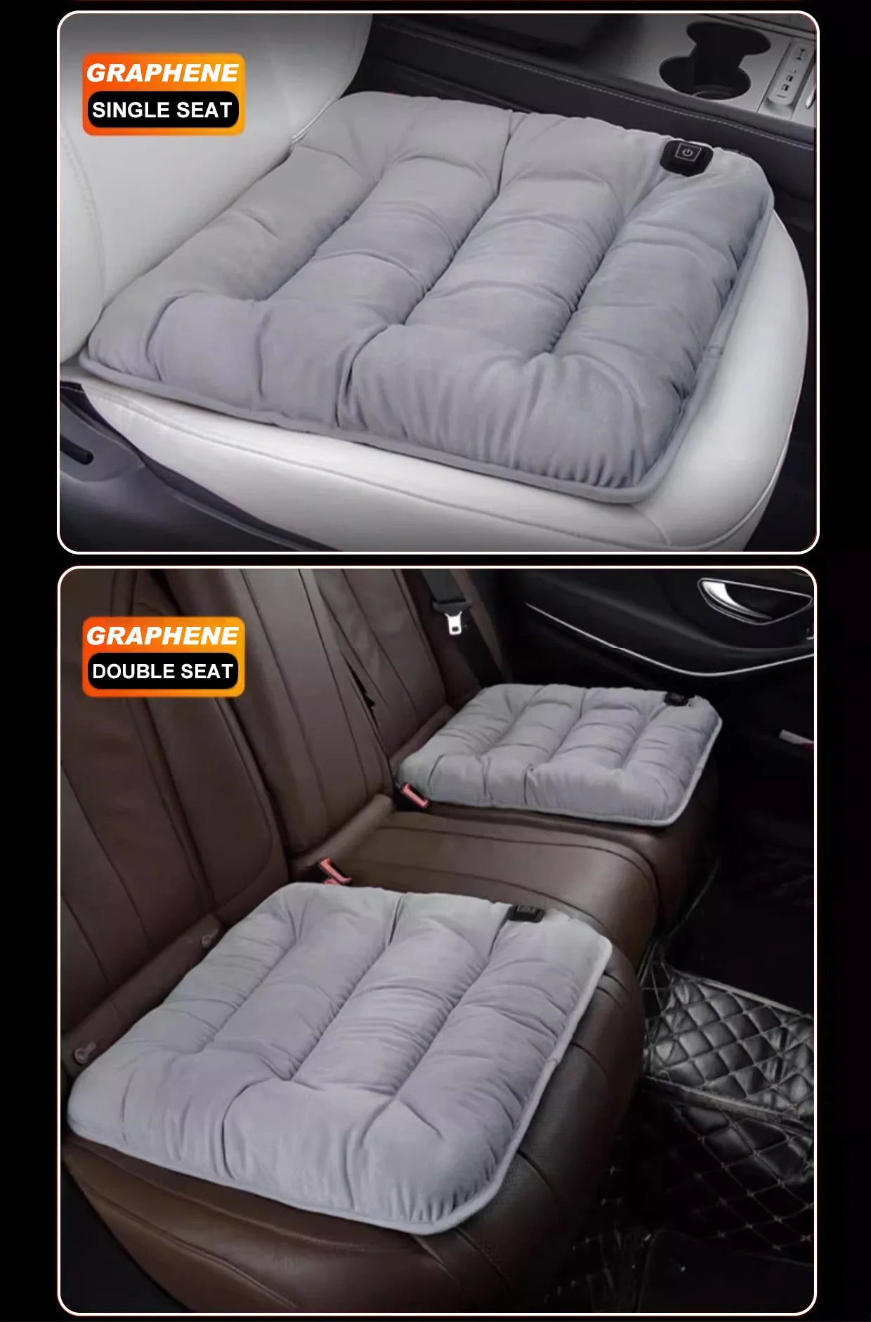 5V Heated Car Seat Cover USB Port 30' Fast Car Seat Heater For Car Home Office Heated Car Seat Protector Seat Heating Cover Pads