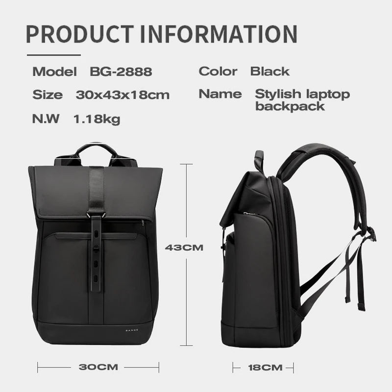 Anti theft Waterproof Laptop Backpack 15.6 Inch Daily Work Business Backpack School back pack mochila