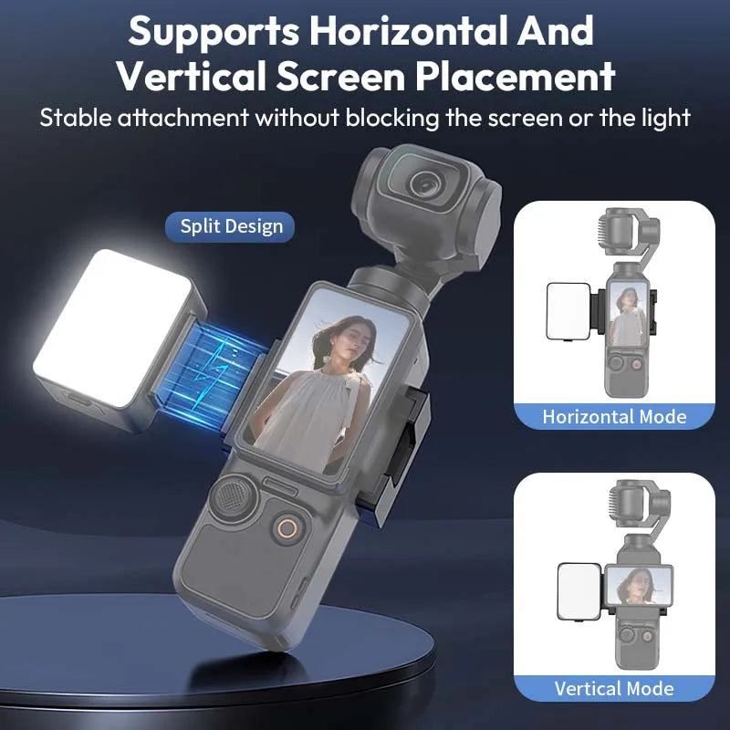 Magnetic Mini LED Video Light for DJI Osmo Pocket 3 – Waterproof Vlogging & Live Streaming Light, 500mAh Rechargeable