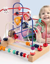 Montessori  Toys Wooden Roller Coaster Bead Maze Abacus Math Toys  Early Educational Toys for  1-3 Years