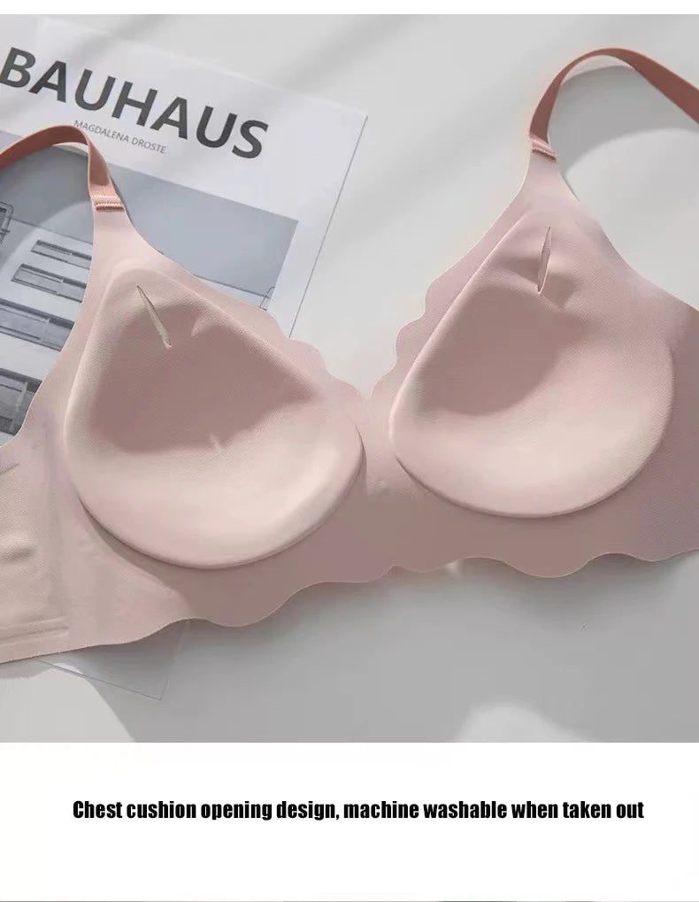 Womens Seamless Wireless Push Up Bralette