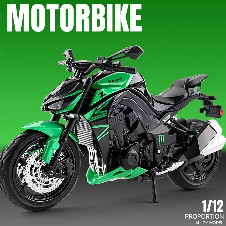 Diecast Kawasaki Ninja Z1000 Sports Motorcycle Model 1 to 12 Scale