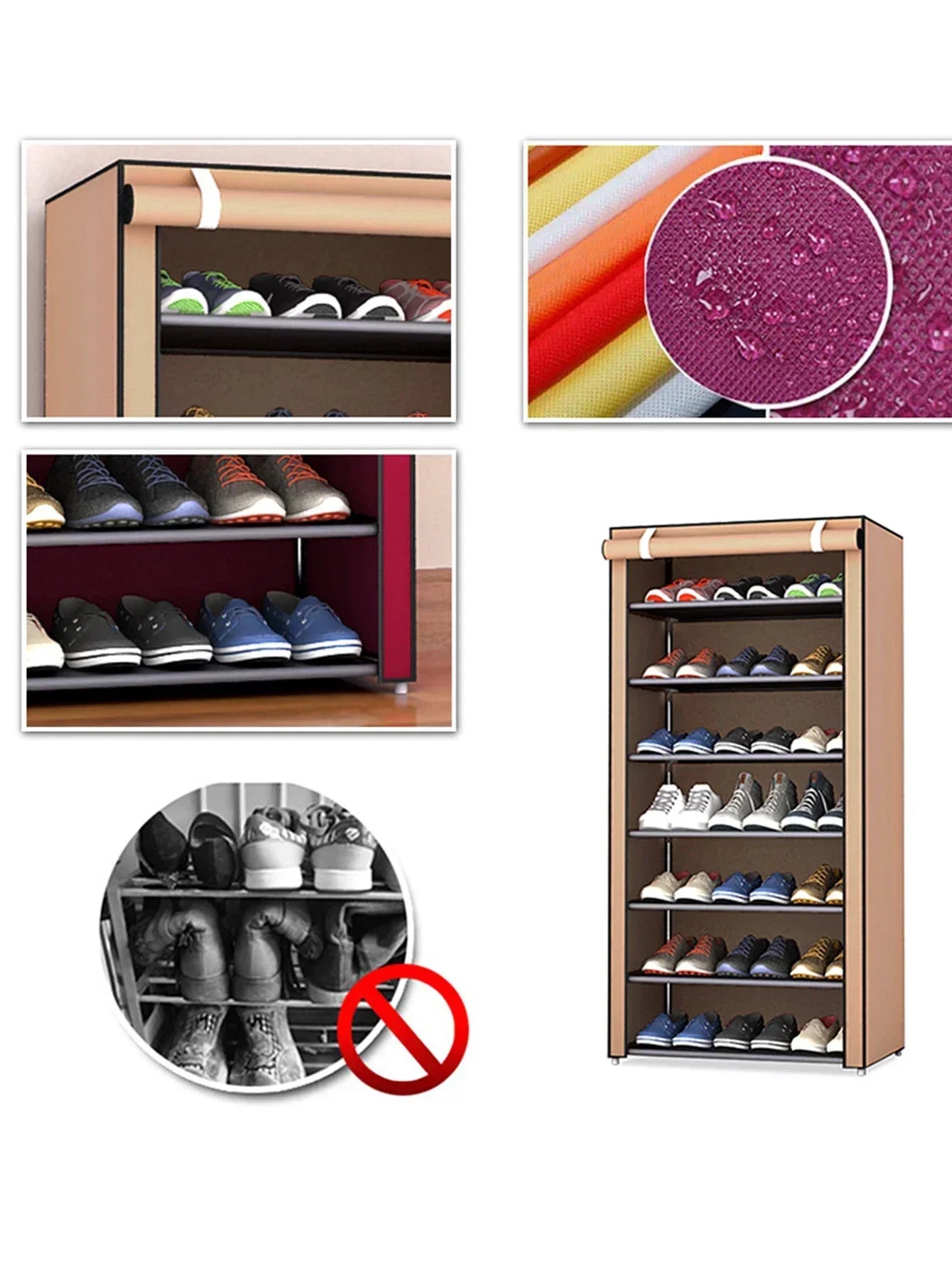 Dustproof Shoe Rack Multilayer Shoe Cabinet Organizer Nonwoven Home Furniture Space-saving Cabinets Shoe Shelf Hallway Entryway