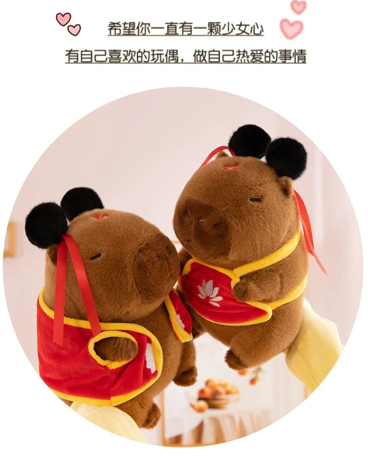 Hot 50cm Nezha Capybara Plush Toys Kawaii Cute Capybara Soft Stuffed Animal Anime Soft Pillow Toy Room Decor Kids Birthday Gift