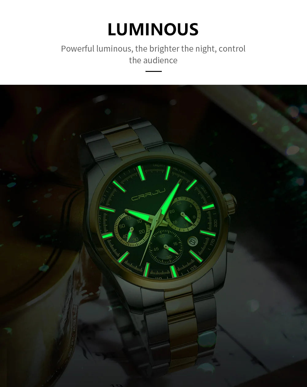 Men Watch Sports Casual Quartz Wristwatches with Chronograph Fashion Stainless Steel Auto Date Clock Male