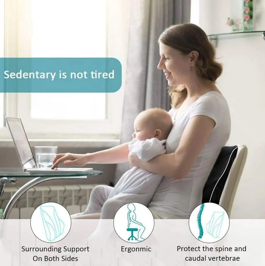 Car Seat Cushion/Waist Office Chair Back Lumbar Support Rest Rebound Memory Foam Cushion Pad Back Lumbar Cushion for Car Driver