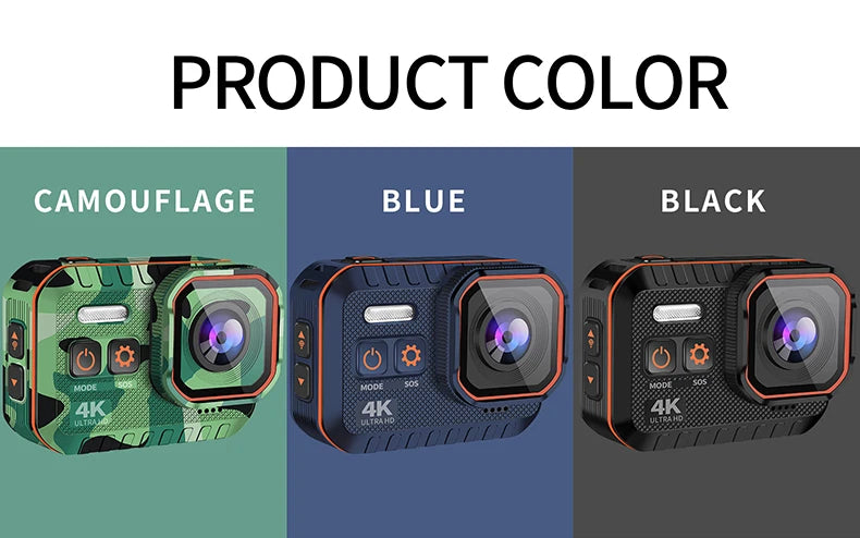 4K 60FPS Mini Action Camera Wifi Outdoor Sport Anti Shake 170° Wide Angle Waterproof Camera Pro Bike Motorcycle Helmet Body Cam