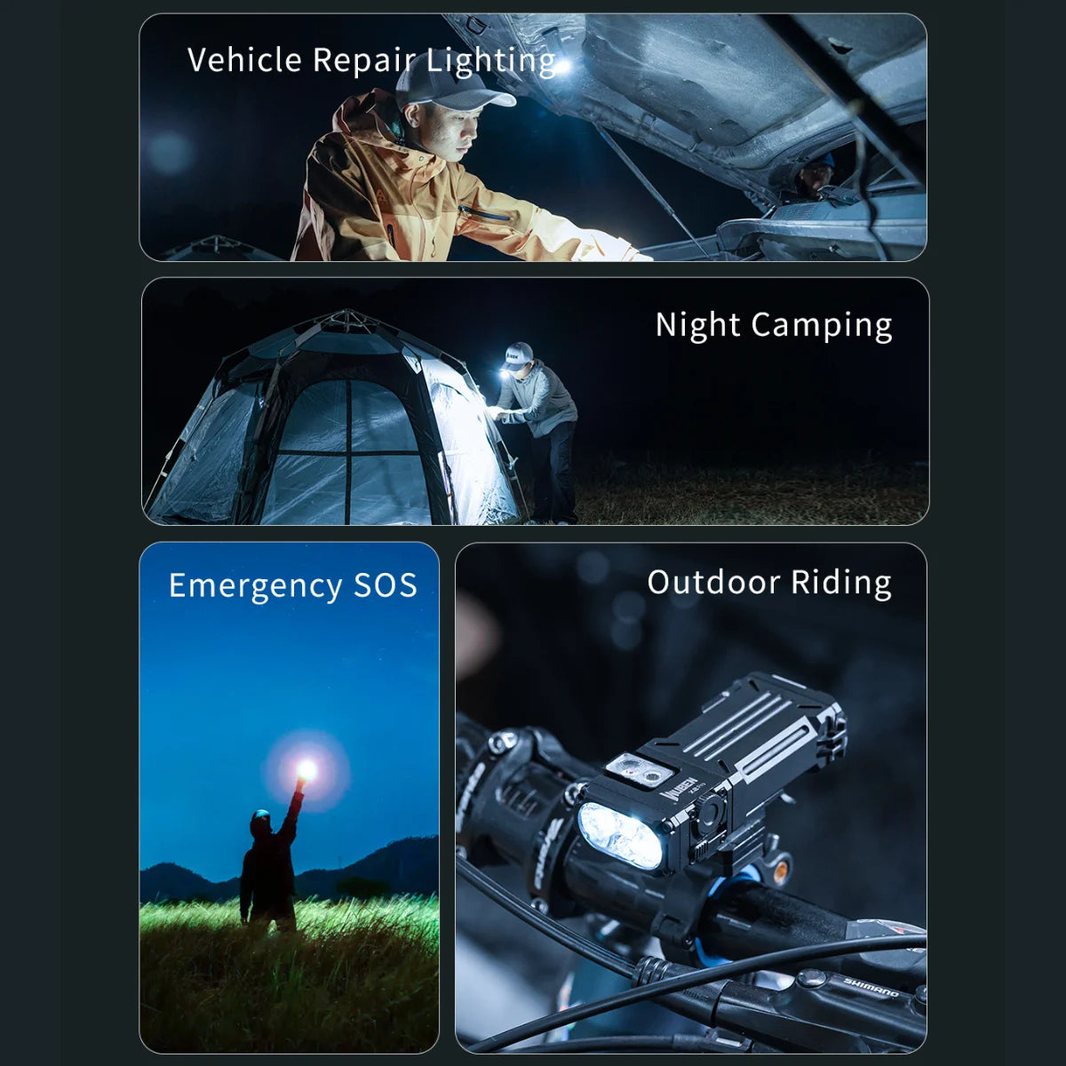 1500 Lumen Rechargeable Magnetic EDC Flashlight With Tiltable Side Light
