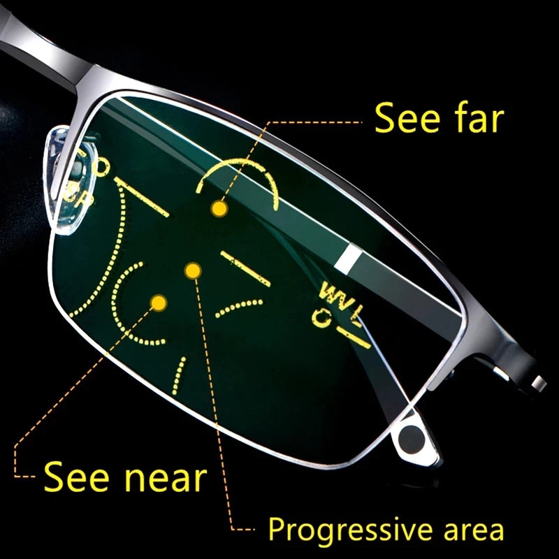 Photochromic Reading Glasses Men Progressive Multifocal Presbyopia Anti-blue Light Hyperopia diopters Presbyopia Glass