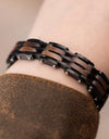 Fashion Bracelet for Metal Stainless Steel Wood Strap Jewelry Bracelets