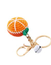 5 Pcs Handmade Weaving Keychain Wool Crochet Unique Knitted Pendant Keyring Strawberry Watermelon Orange Pendant Key Chain Gifts