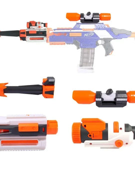 Toy Gun Modification Accessories Set for Nerf N-strike Elite Series Muffler Tail Stock Flashlight Universal Toy Gun Accessories