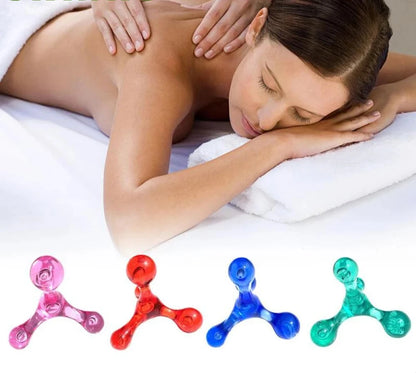 Useful 4 Balls Mini Manual Massager Arm Back Leg Head Foot Acupuncture Point Massager Tools Relaxation Eliminate Oedema Fat