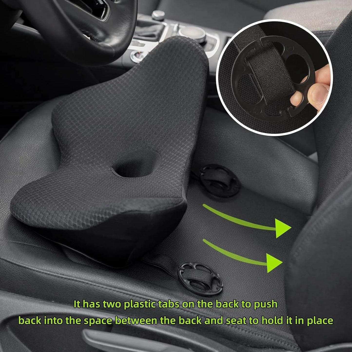Lumbar Support Pillow Memory Foam Car Seat Waist Cushion Relieve Back Pain Soft and Comfortable For Office Home Car
