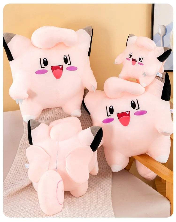 Pokemon Kawaii Clefairy Plush Toy Stuffed Doll Digital Monster Pikachu Cute Kids Birthday Xmas Gift for Boys Girls Sofa Pillow
