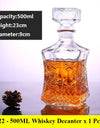 3 styles barware wine glass bottle 1000ml lead-free glass whiskey decanters for Liquor Scotch Bourbon