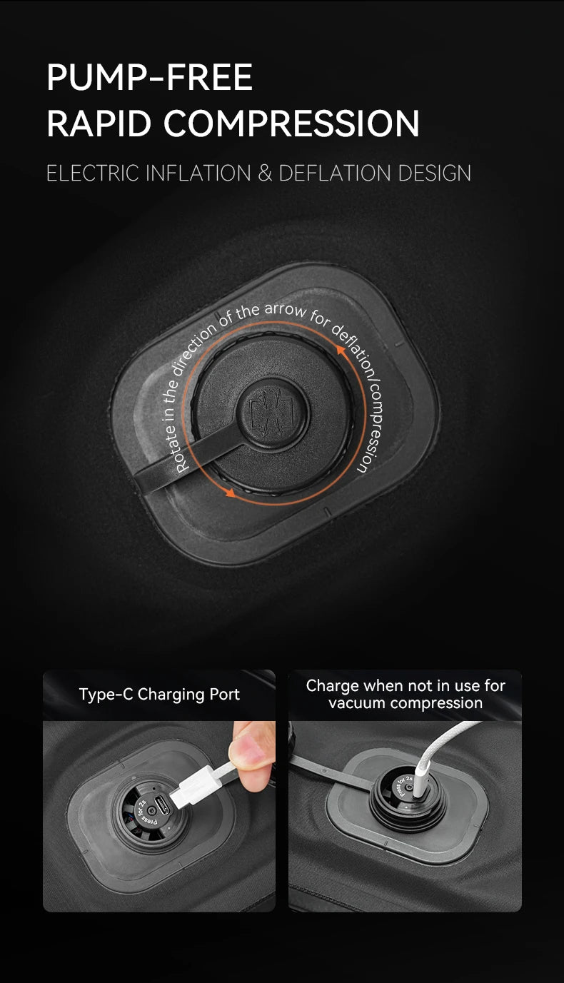 Automatic Vacuum Storage Bag for Clothes Travel Space Saver Compression Bag for Jackets Waterproof Clothing Organizer