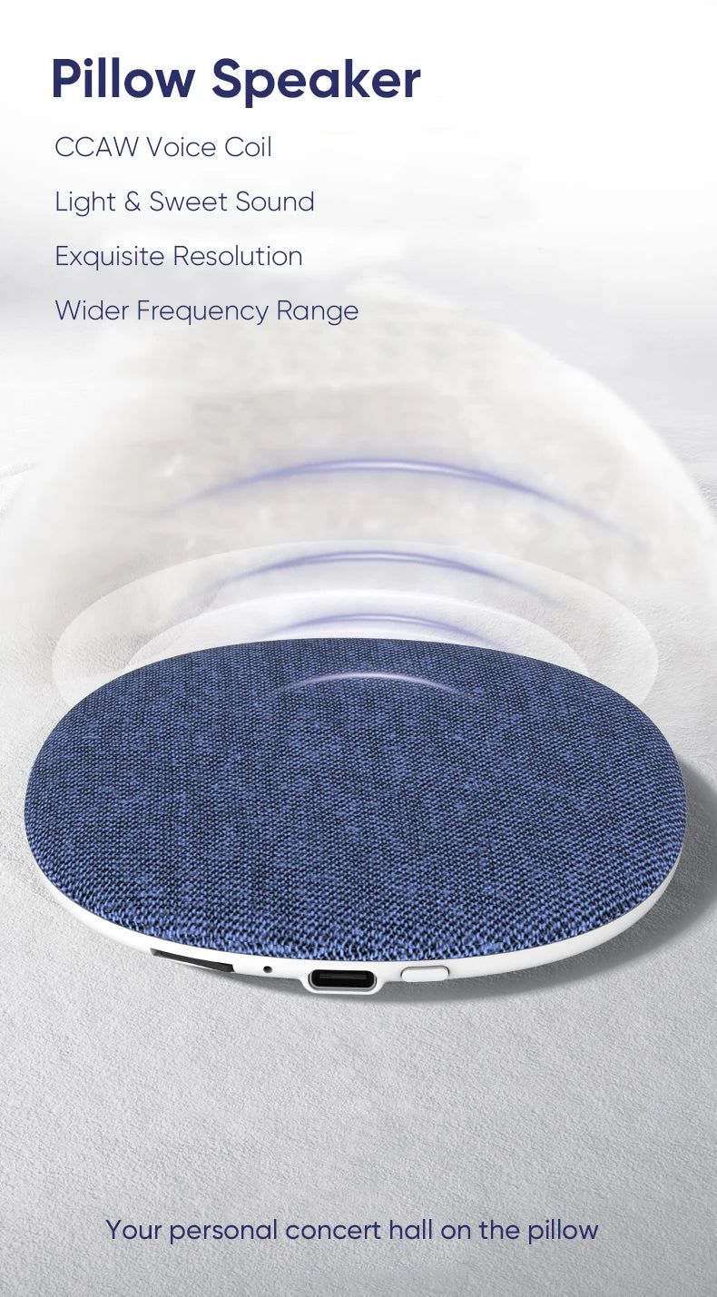 Underpillow music disc ultra-thin listening device sleep white noise pillow side mini Bluetooth speaker supports TF playback