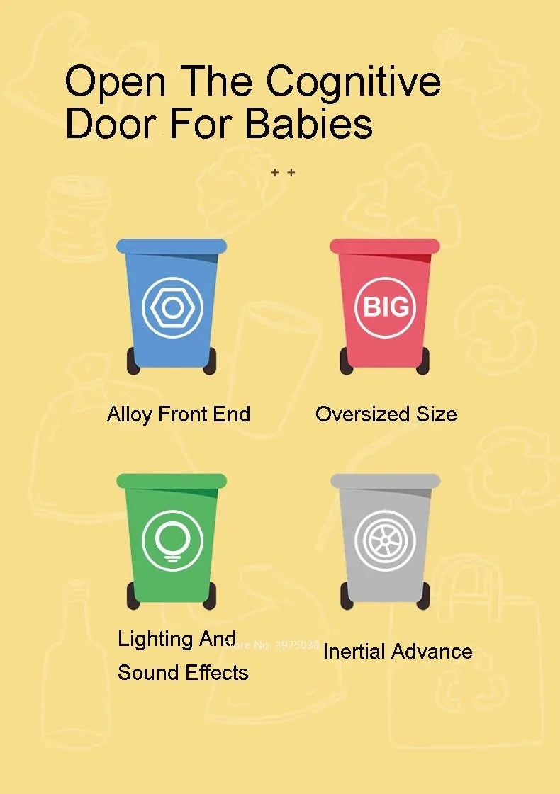 1:24 Scale Watering Cement Dump Trucks Model Garbage Truck Toy Car Sound Light Doors Opened Engineering Vehicles  Gifts