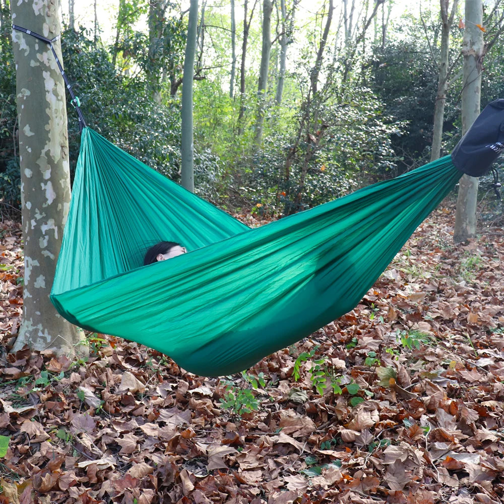 300*140cm Ultralight Hammock 380T (20D) New Parachute Nylon Single Shelter For Hiking Riding And Camping