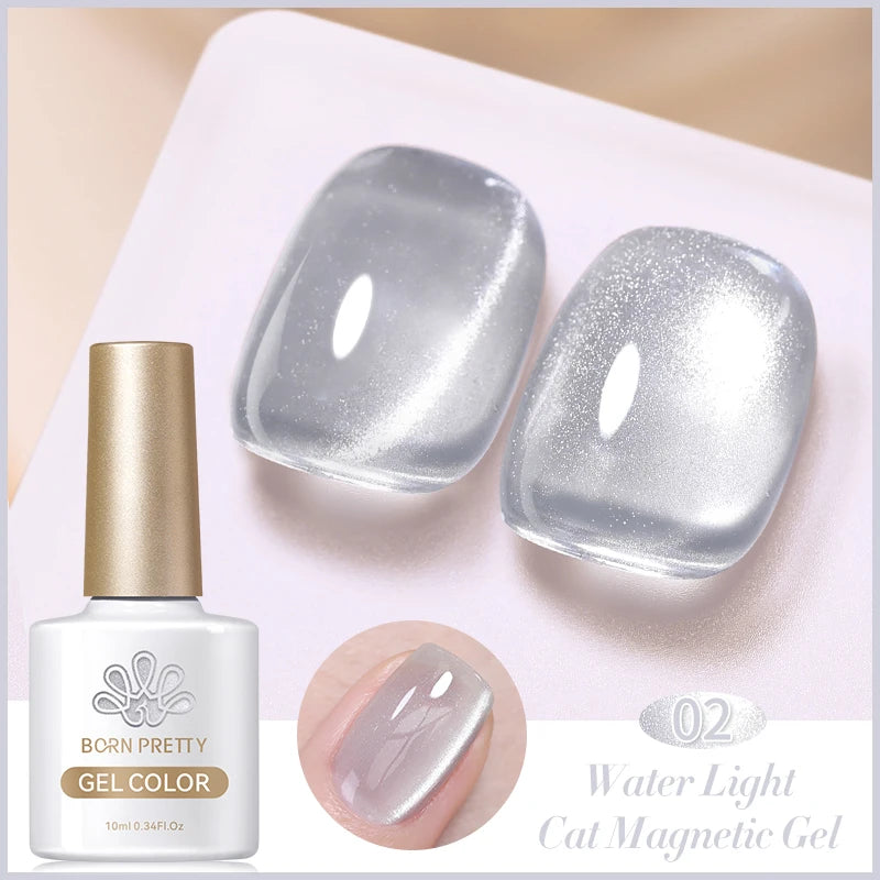 10ml Rainbow Purple Water Light Cat  Gel Nail Polish Shining Super Sliver-light Holographic Soak Off UV Gel