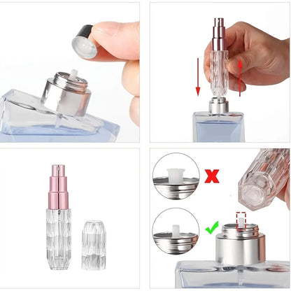 5ml Mini Perfume Bottle Portable Refillable Spray Bottle Bottom Filling Vials Empty Travel Cosmetic Containers Parfum Atomizer