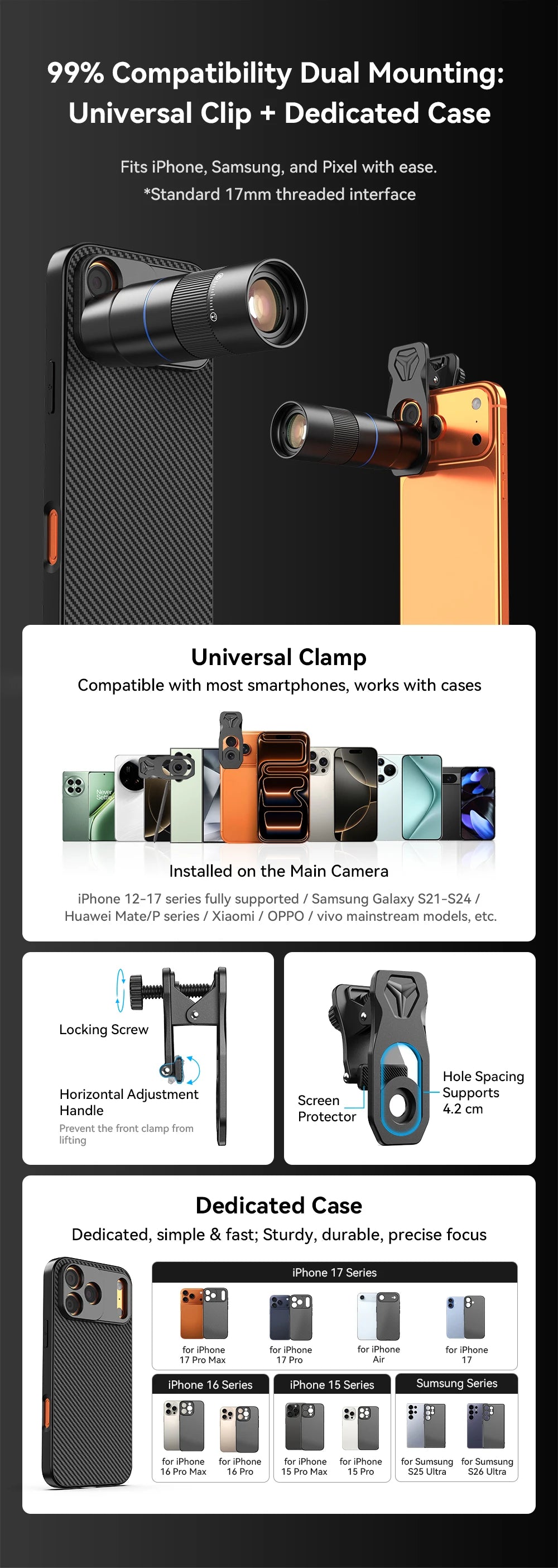 6X Mobile Phone Telephoto Zoom Lens
