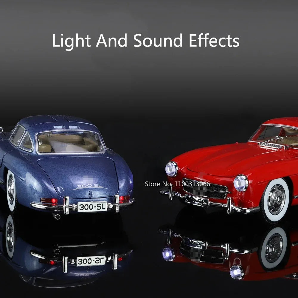 1:24 Scale 300SL GLE350 Toy Sports Car Model Music Light Pull Back Doors Opened Off-road Vehicle Models Ornament Gifts
