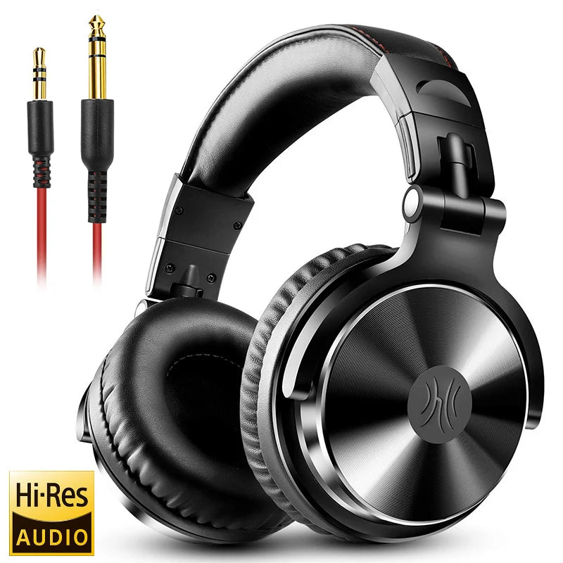 Pro 10 Wired DJ Headphones Bass Stereo Gaming Headset With Microphone For Phone Studio Monitor Headphone For Recording
