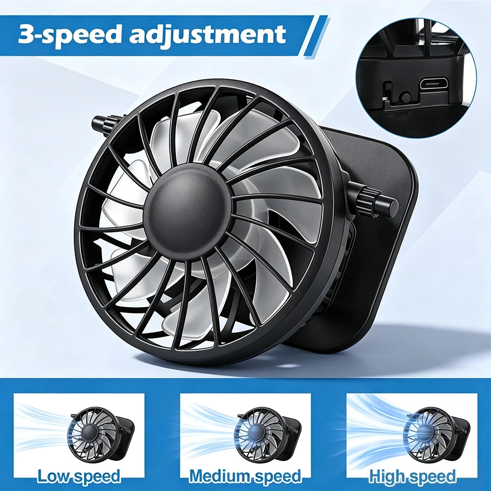 Wide Brim Solar Fan Sun Hat With Dual Fans