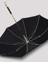 Light Luxury Automatic Umbrella with Crystal Long Handle Thickened Fabric UPF50+ Windproof Rain Gear Sunshade