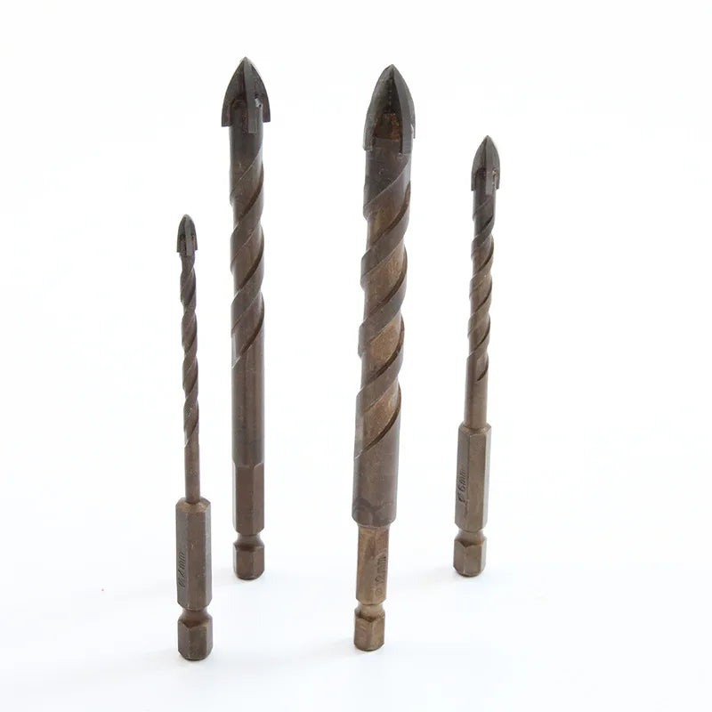 Cross Hex Tile Bits Glass Ceramic Concrete Hole Opener Alloy Triangle Drill Size 3/4/5/6/8/10/12 mm