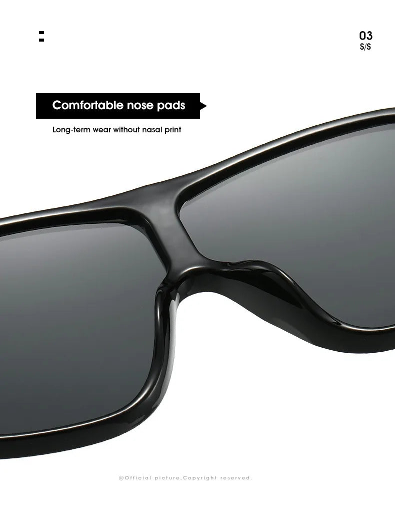 Retro Sunglasses T-Piece Large Frame Sun Glasses Trend Man Toad Eyewear Outdoor Fashion Sunscreen Eyeglasses UV400