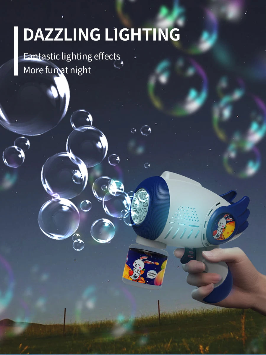 Cartoon Shape Fully Automatic Continuous Foaming Handheld Electric Bubble Gun (Battery And Bubble Liquid Not Included)