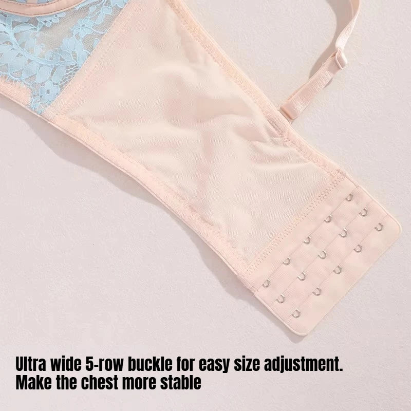 Womens Lace Embroidered Minimizer Underwire Bra