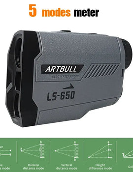 1000m Laser Rangefinder Hunting Outdoor 650m Golf Rangefinder Telescope with Flag-Lock Slope Adjusted Distance Meter