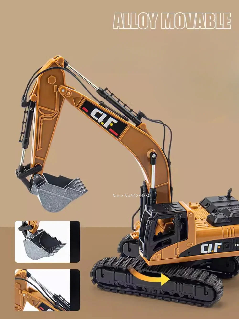 1/50 Scale Excavator Snowplow Car Model Toy Metal Body Simulation Engineering Vehicles Sound Light Toys for Boys Birthday Gifts