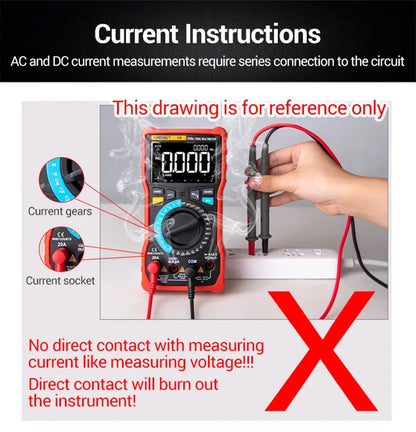 Smart Built-in Rechargeable Lithium Battery Car Multimeter Repair Tester 20000 Count Voltmeter Multitester Meter Tools